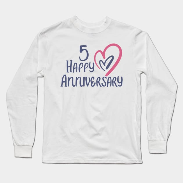 5th anniversary gifts Long Sleeve T-Shirt by diystore